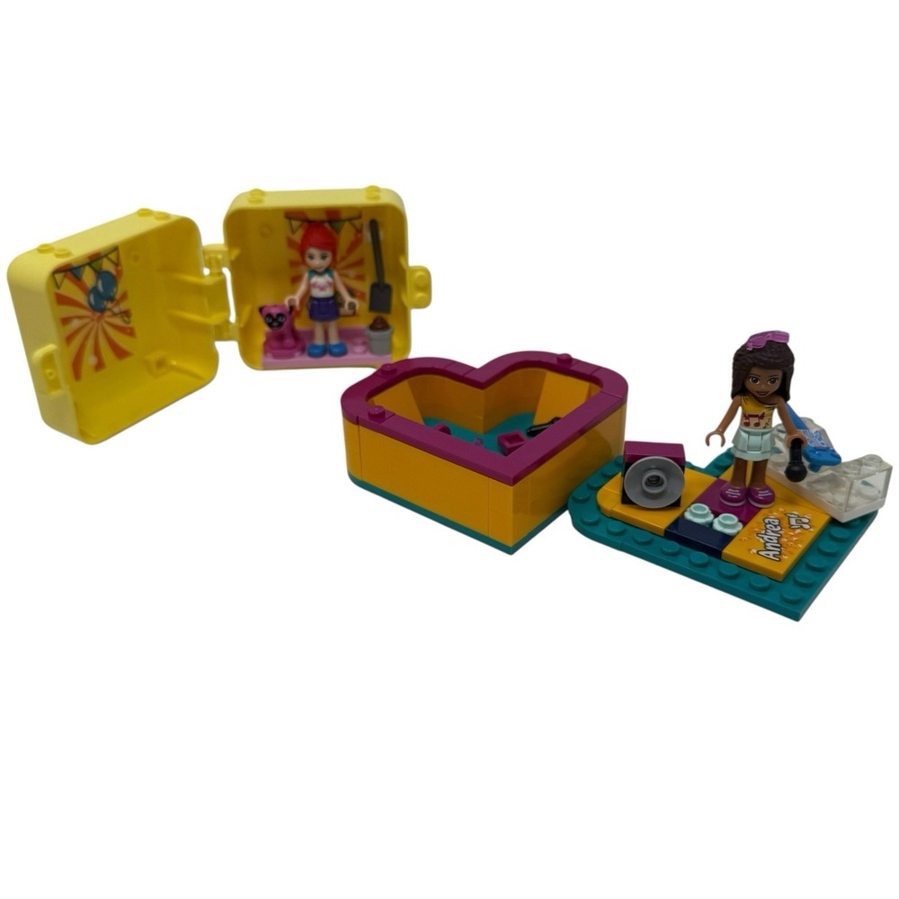LEGO FRIENDS Mia's Pug‎ Cube 41664 & Andrea's Heart Box Mini Sets Lot